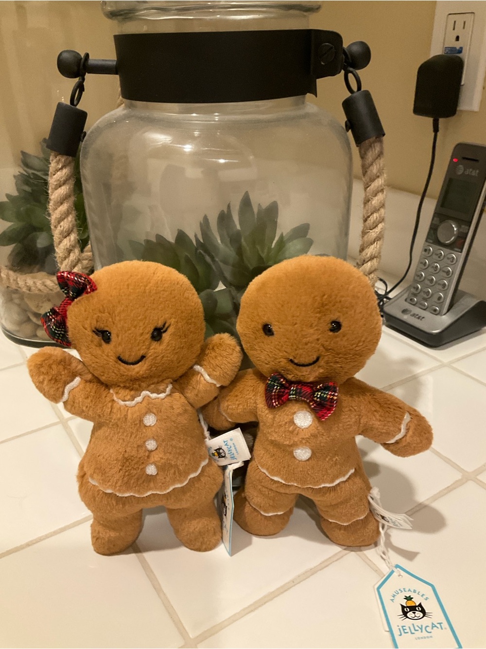 Jellycat Gingerbread Jolly Ruby and Jolly Fred bundle